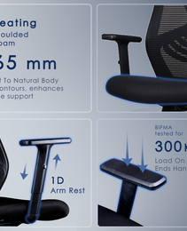 Yaris Medium Back Mesh Chair