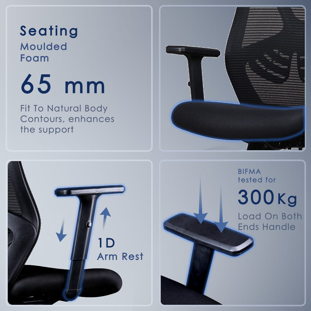 Yaris Medium Back Mesh Chair