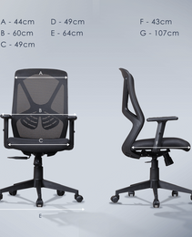 Yaris Medium Back Mesh Chair