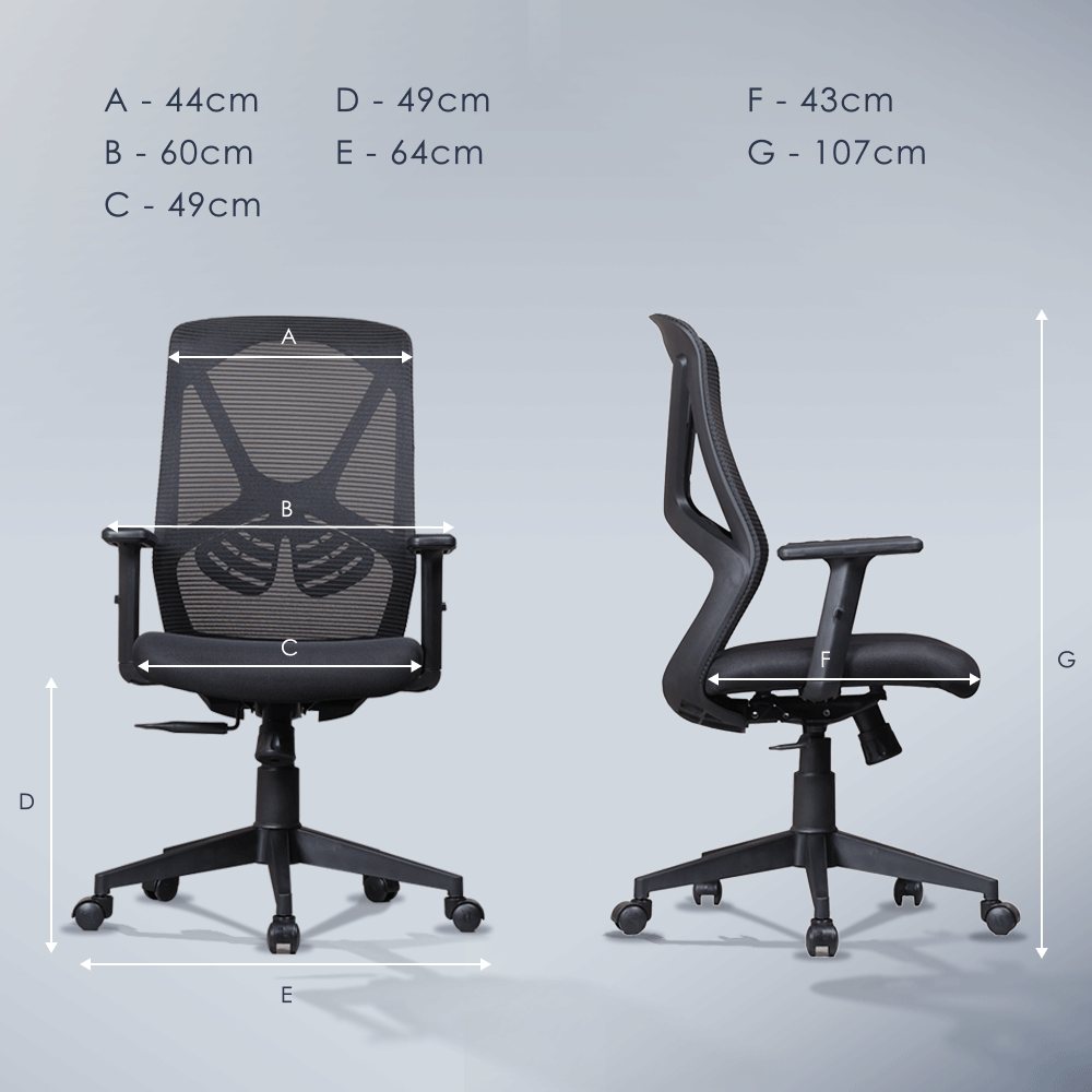 Yaris Medium Back Mesh Chair