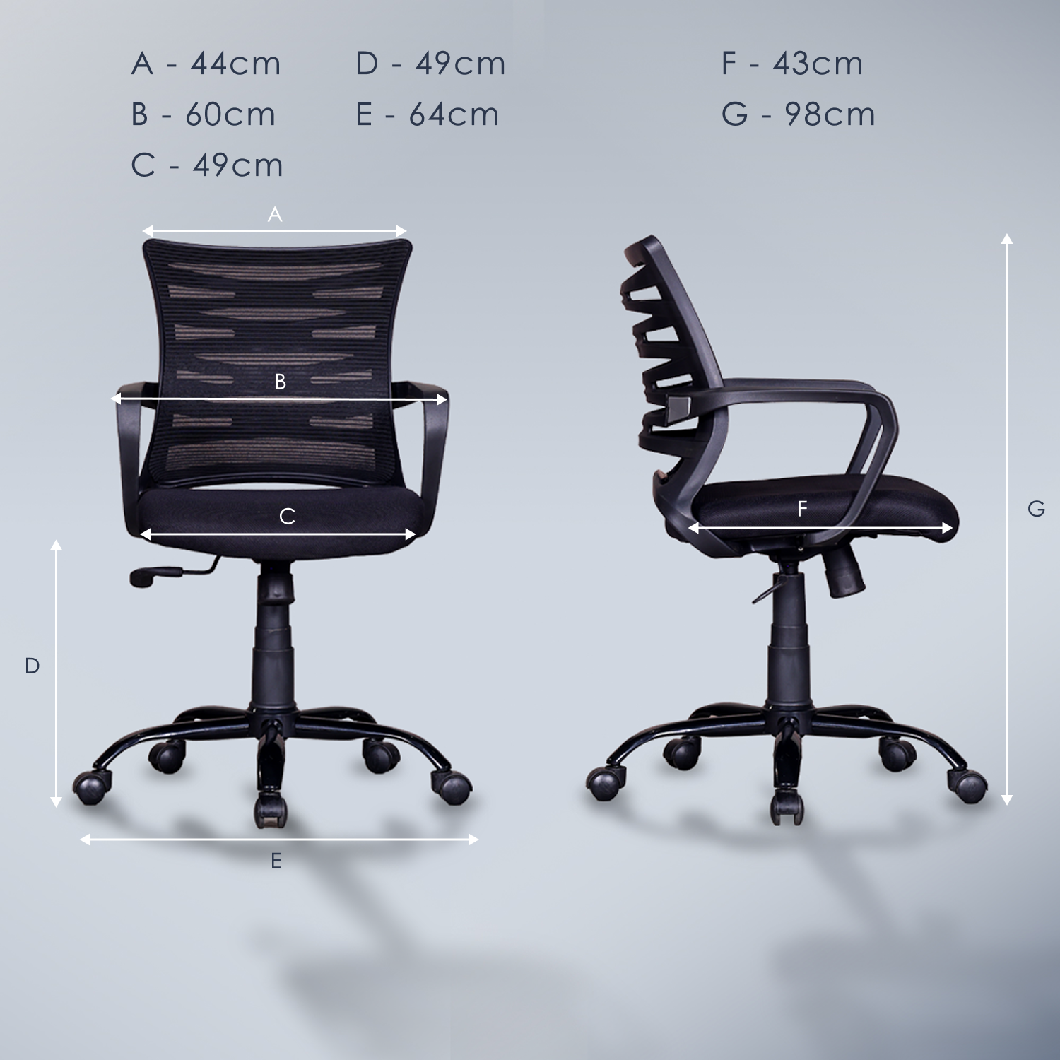 Kabel Medium Back Mesh Office Chair
