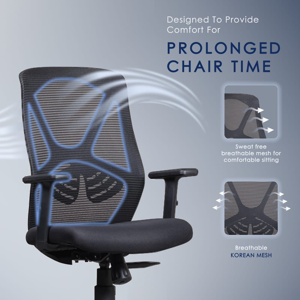 Yaris Medium Back Mesh Chair