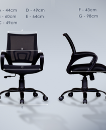 804 Mesh Medium Back Chair