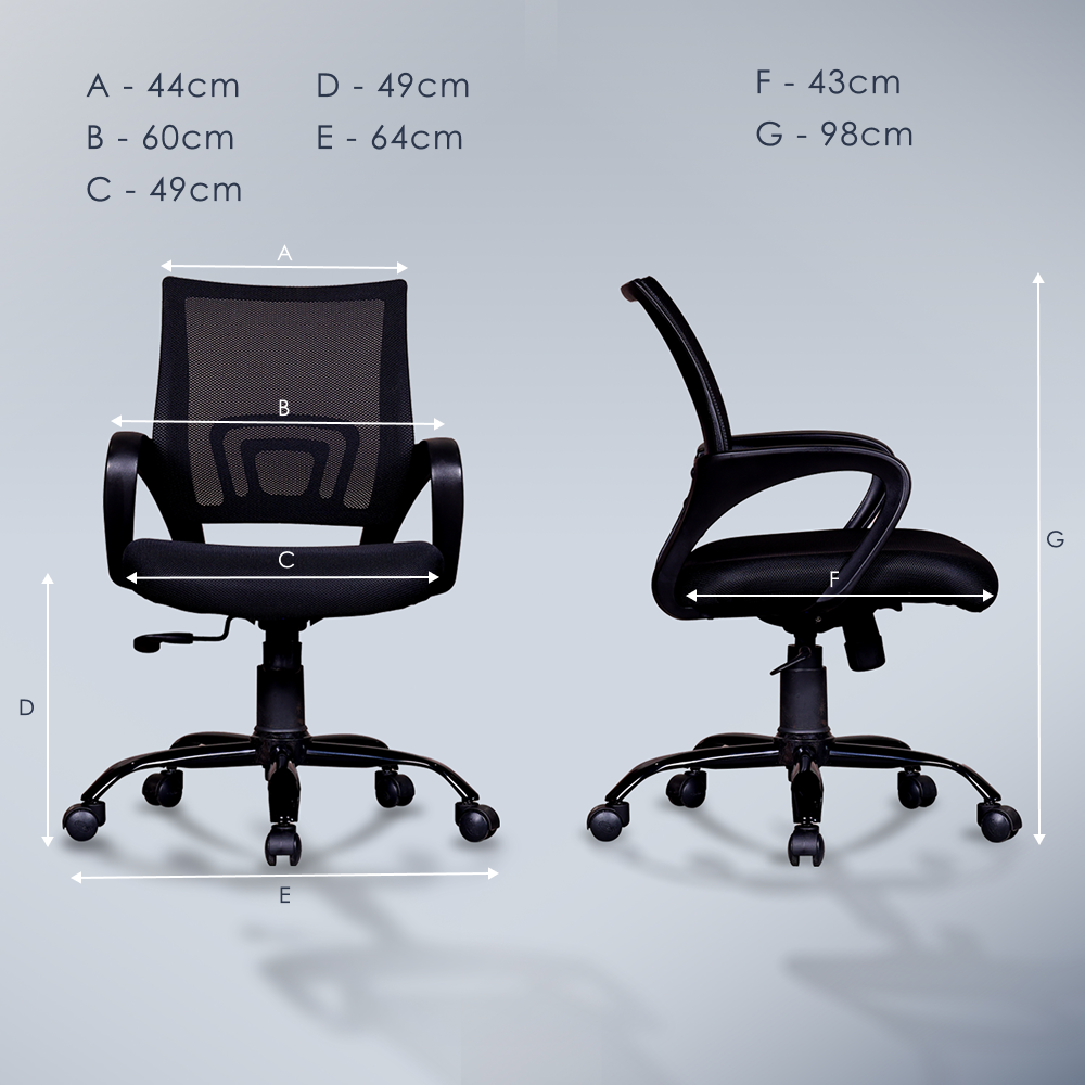 804 Mesh Medium Back Chair