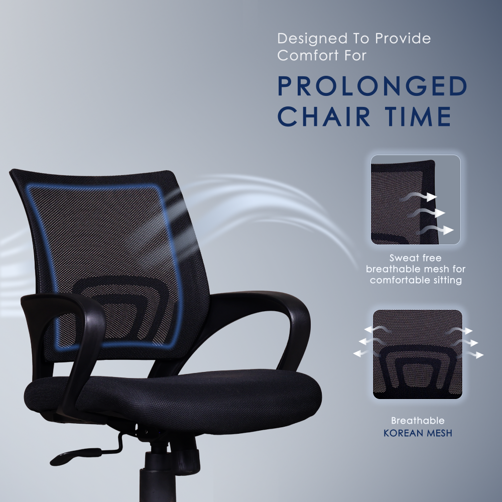 804 Mesh Medium Back Chair