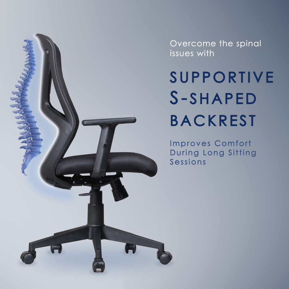 Yaris Medium Back Mesh Chair